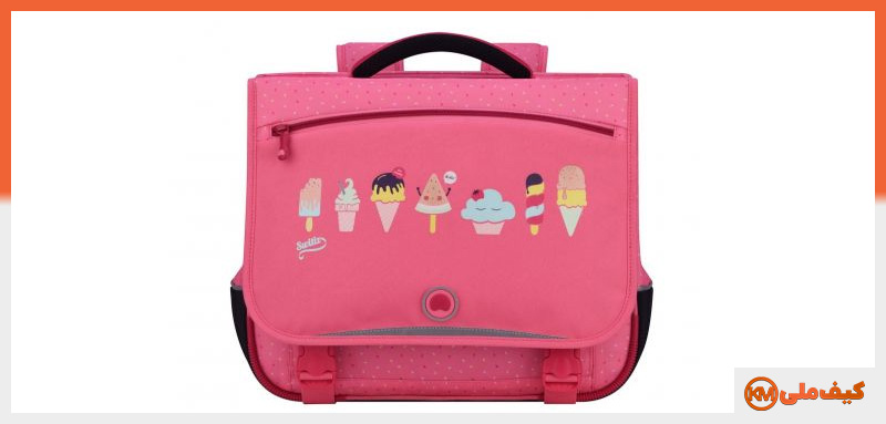 طراحیهای جدید و مدرن در کیف و کوله پشتی مدرسه: ۱۹ مورد 17 کیف و کوله پشتی مدرسه صورتی با طرح بستنی