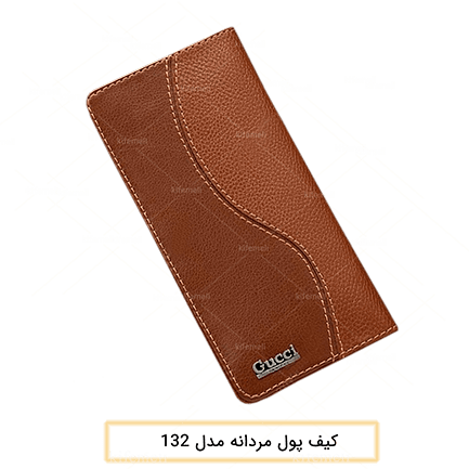 کیف پول مردانه چرمی مدل 132 رنگ عسلی