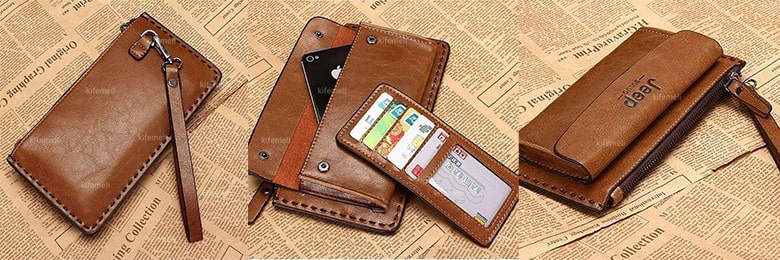 کیف پول چرم مردانه مدل 155 رنگ عسلی