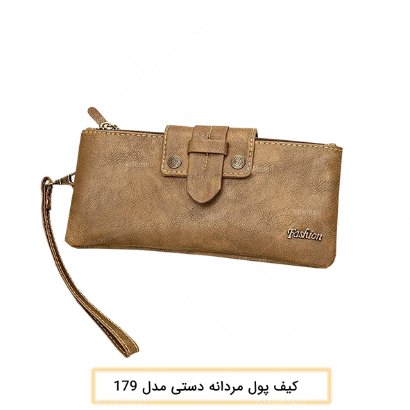 کیف پول مردانه لاکچری مدل 179 رنگ کاراملی