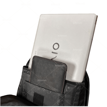 کوله‌پشتی لپ‌تاپ و تبلت آستردار جادار رنگ مشکی